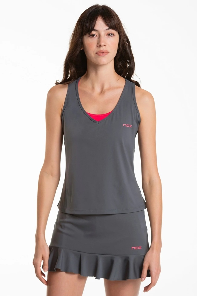 NOX CAMISETA MUJER TIRANTES PRO FIT DARK GREY TALLA 2