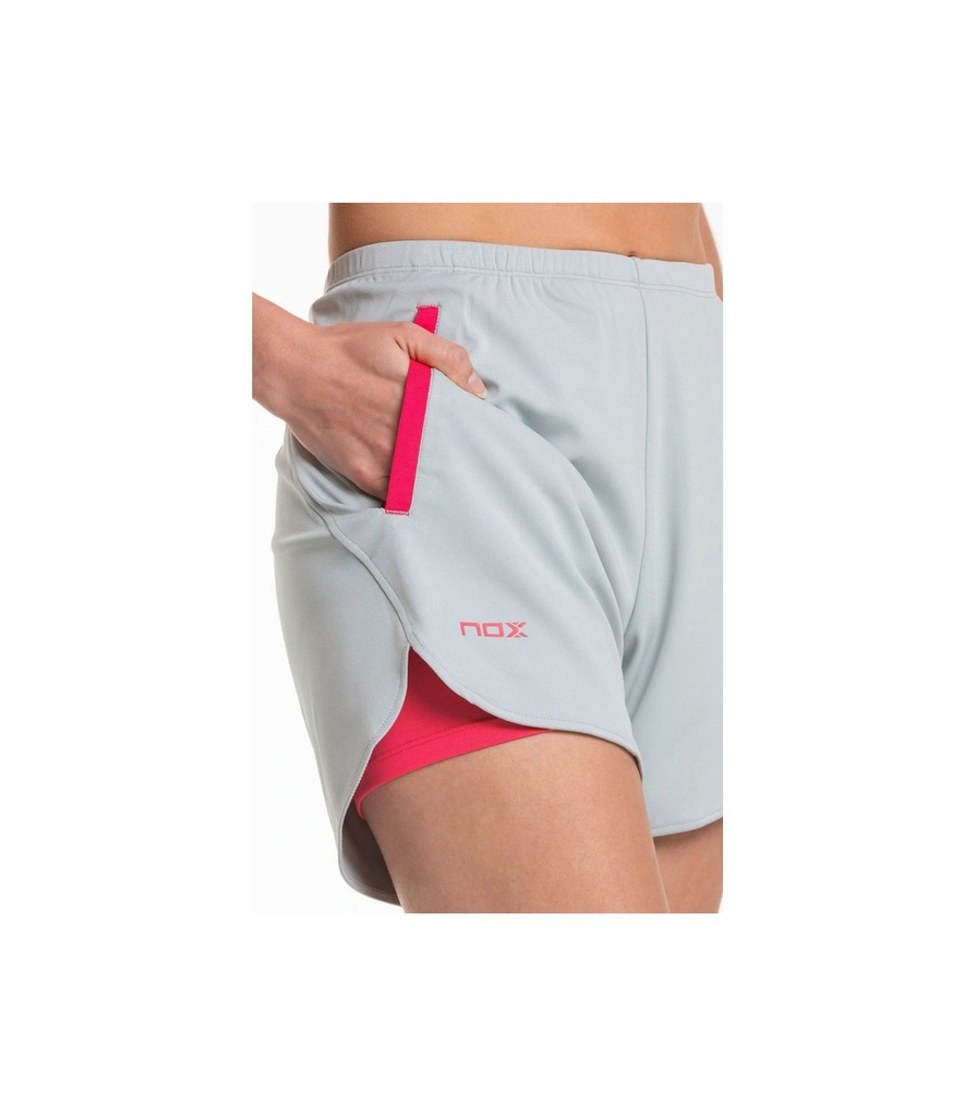 NOX SHORT MUJER PRO LIGHT GREY TALLA 